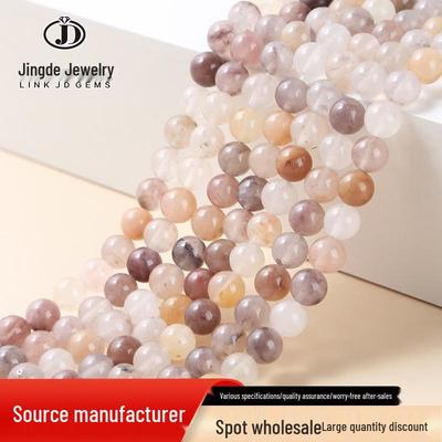 Jingde Jewelry Натуральный фиолетовый камень круглые бусины для изготовления браслетов и аксессуаров своими руками