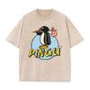 Stay Positive Printing Washed Retro Snow Womens T-Shirt Cotton Loose Tees Cotton Oversize Streetwear Breathable Tshirt Couple