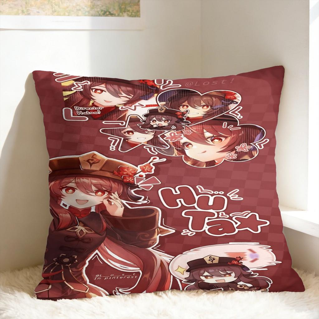 Anime Game G-Genshin Impact Pillowcases Cute Funny Pillow Case For Living Room Chair Graphic Pillow Cover