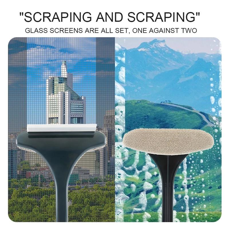 Multifunctional Screen Brush Household Tool Double-sided Window Glass Cleaner Plastic Clean Screen Window Dust Car Cleaning Tool