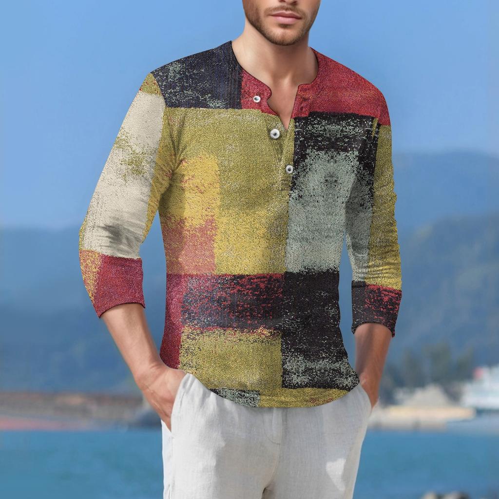 Мужская футболка уличная повседневная мода с длинными рукавами