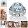 Personalized Copper Inlaid Zircon Women'S Ring Non-Fading Sapphire Water Drop Ring