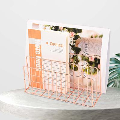 Ins Minimalist Iron Desktop Storage Rack Organizer Table Organizer Rack Document Book Rack Desk Multi Functional Storage Rack