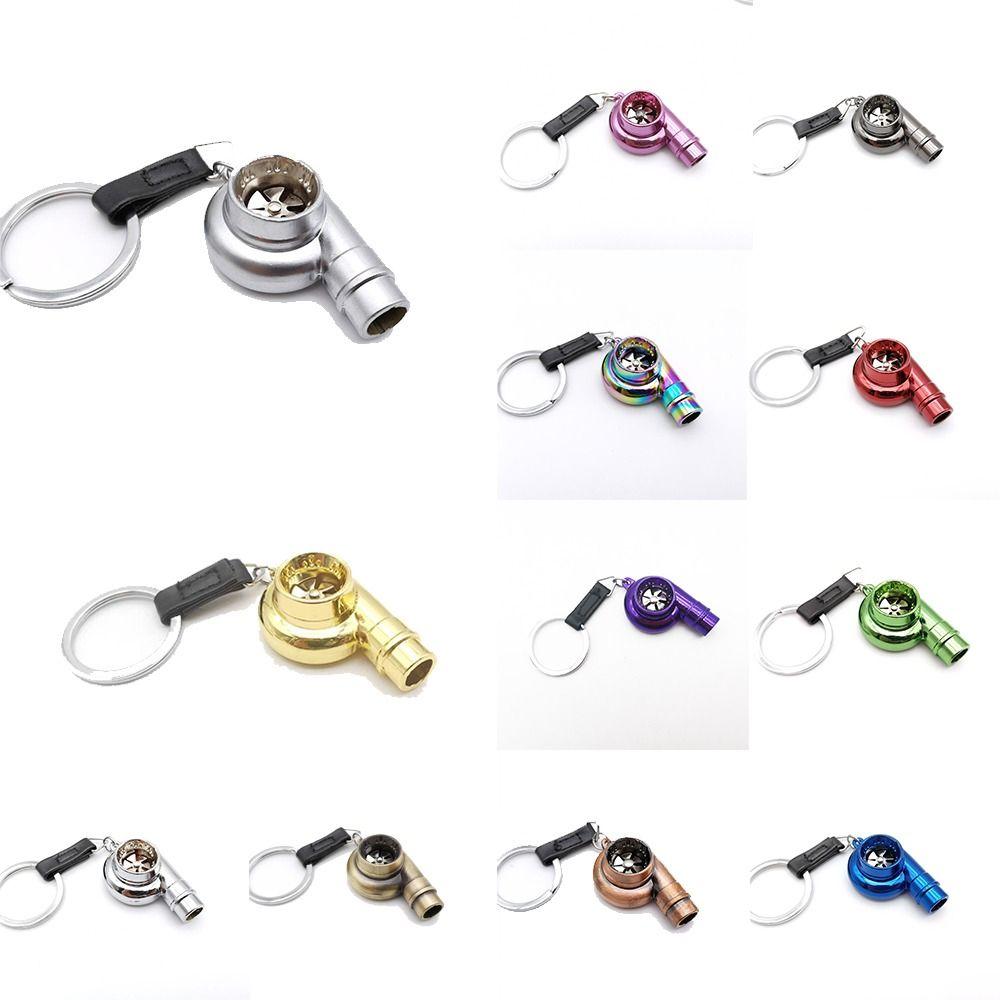 Zinc Zinc Alloy Turbo Key Chain with Sound INS Key Buckle Creative Car Whistle Sound Keyring  Men