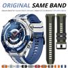 1:1 Original Silicone Strap For Huawei Watch Ultimate 2 Band For GT6 GT5 GT4 GT3 Pro 46mm Two Tones Bracelet 22mm Watchbands