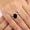 Кольцо из стерлингового серебра 925 пробы с драгоценным камнем Черный Оникс, Элегантное женское кольцо, Кольцо-заявление с Ониксом, Ювелирное изделие ручной работы RR-83-18