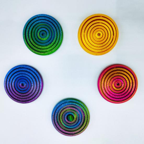 3D-печатное кольцо-спиннер для снятия стресса и тревожности для детей и подростков, взрослых, вращающееся на 360 градусов, игрушка из семи колец, портативная игрушка для путешествий и повседневного использования