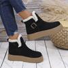 Comemore Autumn and Winter New Thick Bottom Women's Shoes Flat Bottom Snow Boots Padded Warm Cotton Shoes Casual Platorm Botines