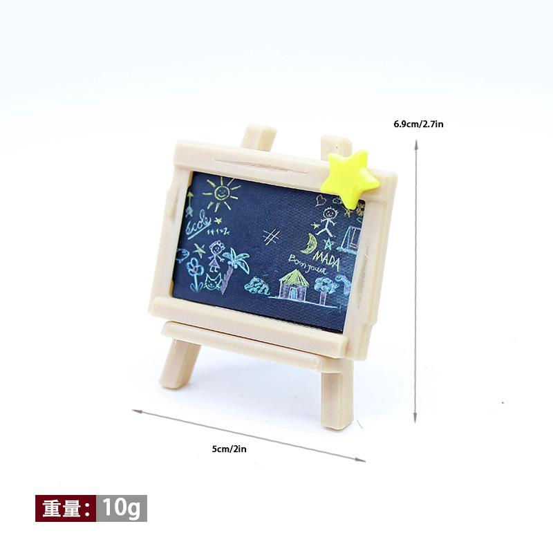 1 Set  Dollhouse Miniature Coffee House Signboard Painting Board Palette Model Doll Kitchen Home Decoration Toys