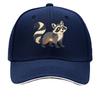 Playful Woodland Raccoon Mascot Illu Sandwich Baseball Cap Sun Cap Outdoor Workouts Hat