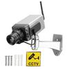 Outdoor Indoor Power Simulation Fake Dummy Camera Security CCTV LED Flashing Light Silver