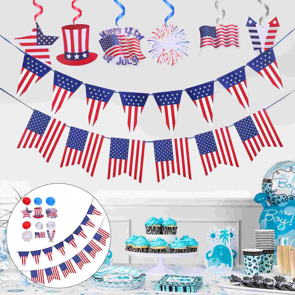 Подвеска на День независимости Другие декоративные элементы Украшения Реквизиты для вечеринок Пластиковые подвесные украшения