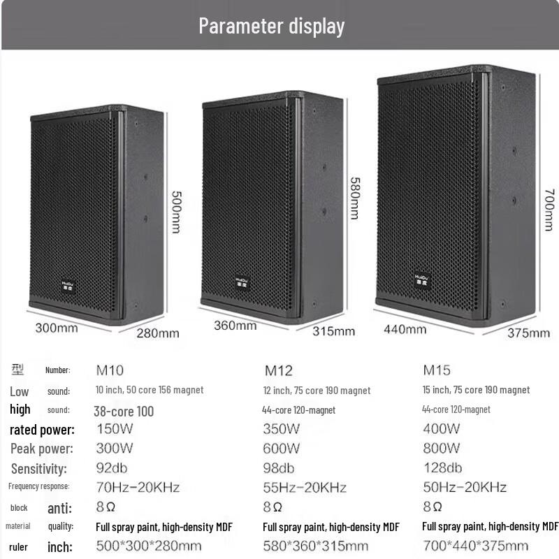 Huidu Professional Stage Monitor Speaker System CN plug (adapter included)
