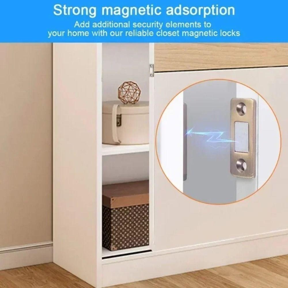 Strong Magnetic Force Magnetic Door Catch Stable Design Punch-Free Catch Home Use