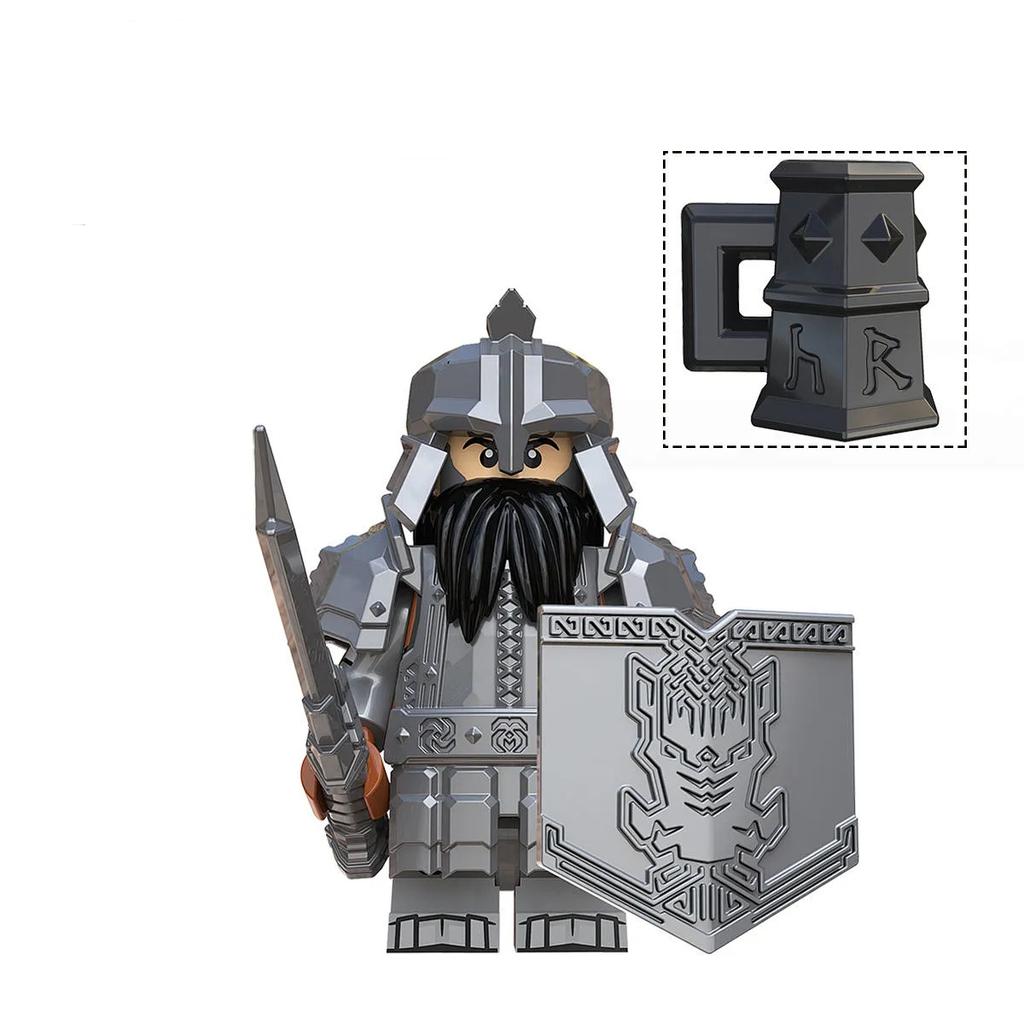 Dwarf Warrior Warrior Assembly Puzzle Building Blocks Minifigure Toys