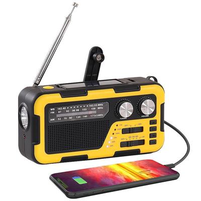 Аварийная ручная радиостанция на солнечных батареях с Bluetooth, функцией SOS и фонариком на 300 м.