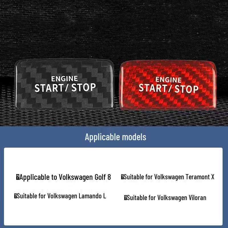 Наклейка на кнопку Start/Stop из настоящей карбоновой fibers для BMW, Mercedes-Benz, Volkswagen, Toyota, Nissan, Honda, Suzuki