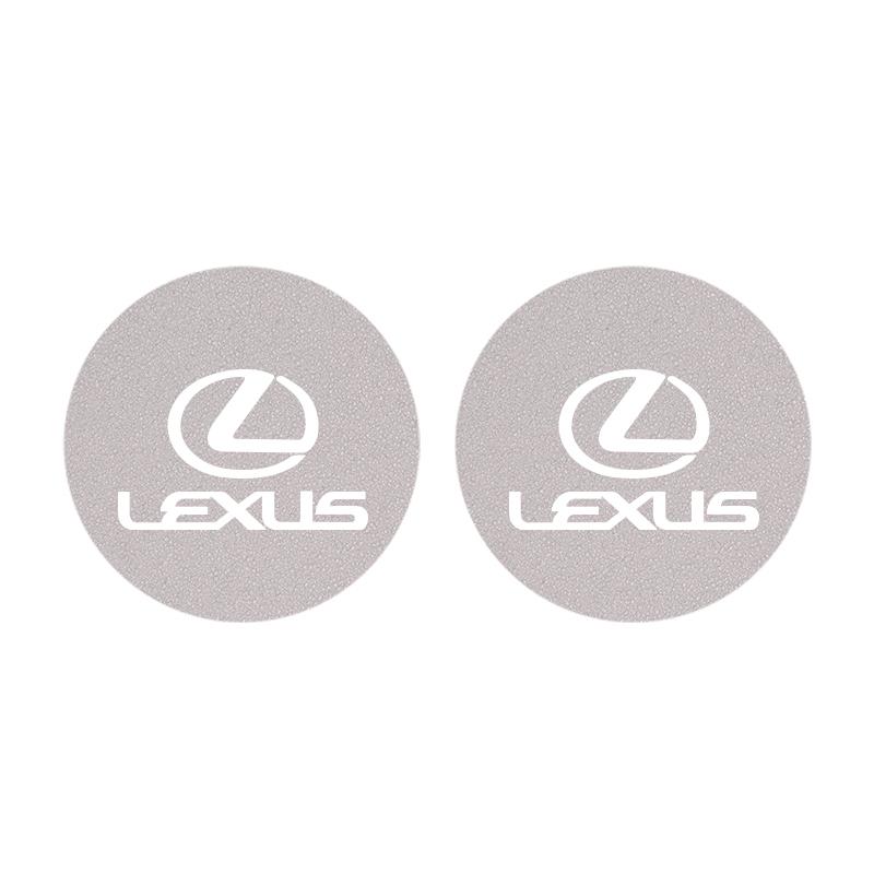 2Pcs Car Suede Coaster Anti-Slip Water Cup Pad Accessories For Lexus F SPORT GS GX IS LS LX CT LC LBX NX RX 350h 450h ES UX 300e