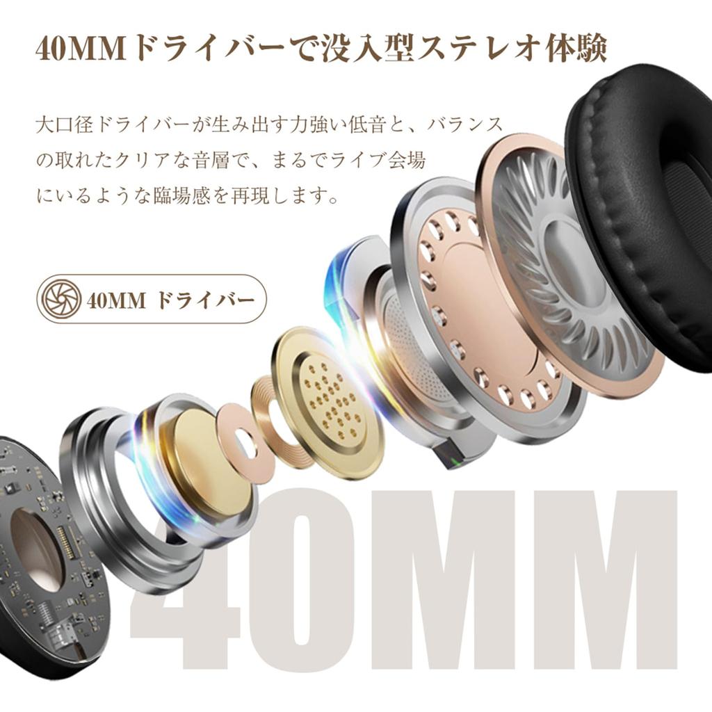 Магазин Meisei Bluetooth microSD-карта Hi-Fi Звук До 23 часов Непрерывное одновременное подключение к 2 Совместимо с Черный 6.1 Наушники, Накладные