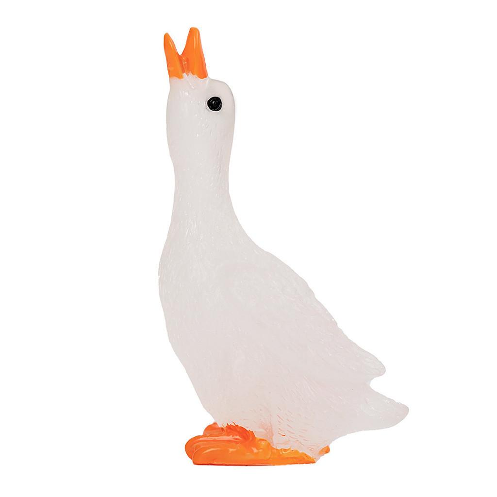 Glowing Swan Resin Craft Tabletop Decor Radiant Miniature Figurine For Home And Office