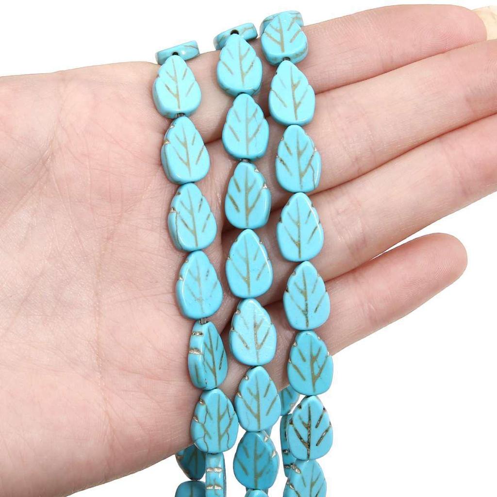 Synthetic Blue Turquoise DIY Jewelry Twisted and Special-Shaped Beads with Abacus and Animal Spacer Styles