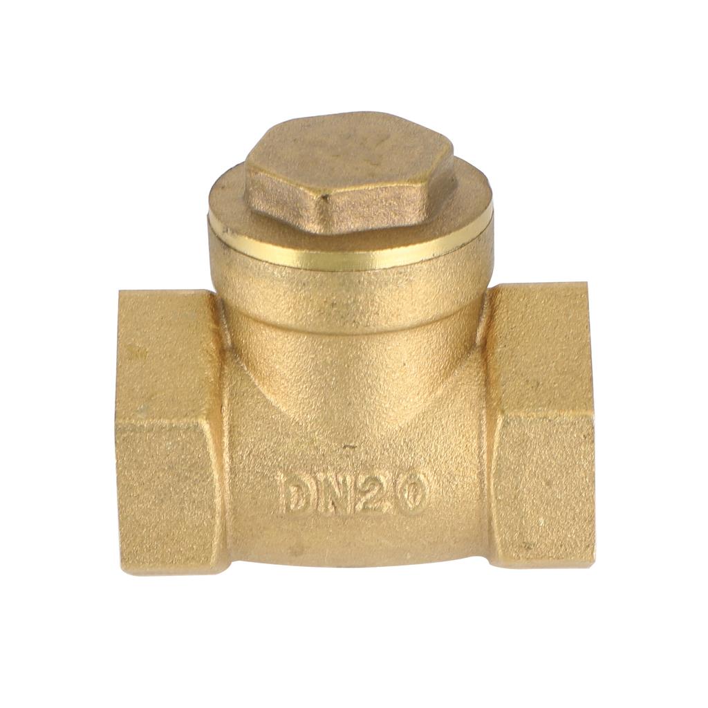 3/4" NPT Brass Water Oil Gas Swing Check Valve Threaded Plumbing Fitting