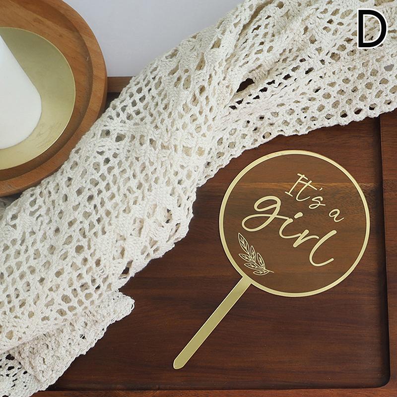 Украшения для торта «С днем рождения» из золотого акрила, украшение на торт на день рождения для девочек, украшение на день рождения, подарок на детский праздник