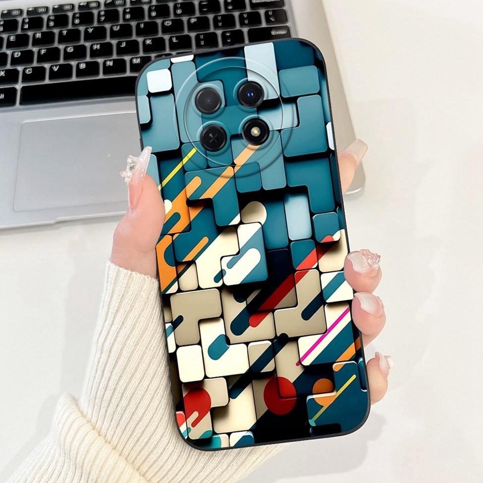 For Realme 12 5G Case For Realme 12X 5G Cover RMX3998 Luxury Fashion Flowers Kawaii Girl Cute Cat Shockproof Phone Case Funda