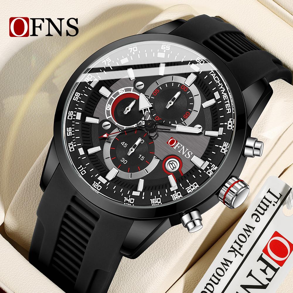 Business Men's Quartz Watch Three Eye Six Needle Chronograph Waterproof Night Light Calendar Men's Quartz Watch
