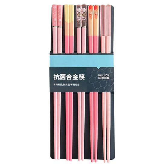 5 Pairs Chopsticks Reusable Plastic BPA-Free Dishwasher-Safe Non-Slip Fiberglass Chopsticks Chinese Japanese Chopstick