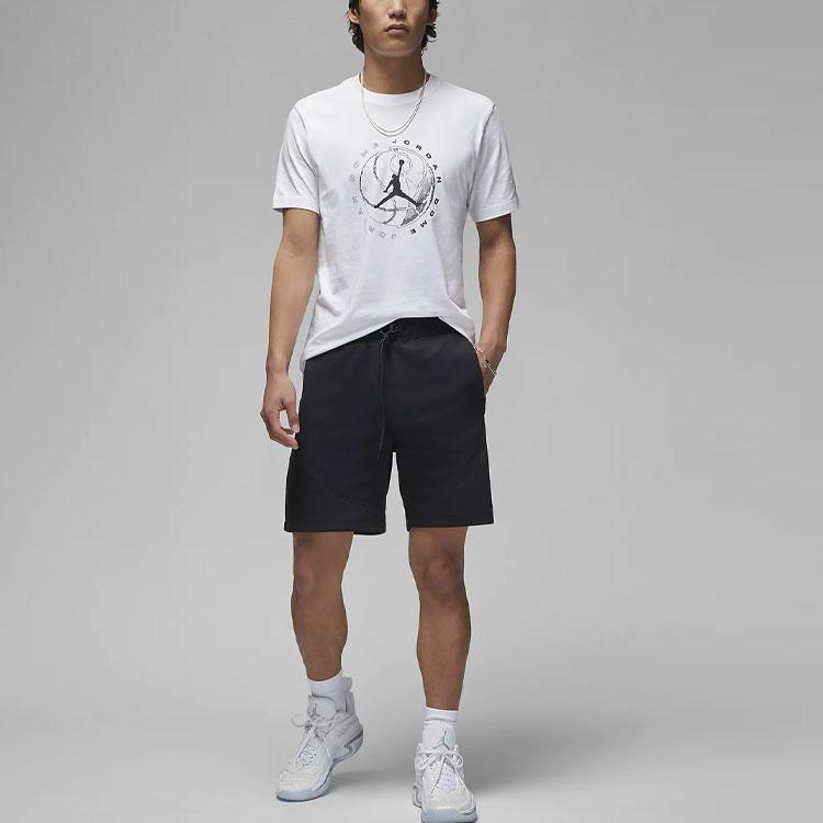 Jordan T Shirts Men's White Crew Neck Moderate Straight Fit DX9602-100
