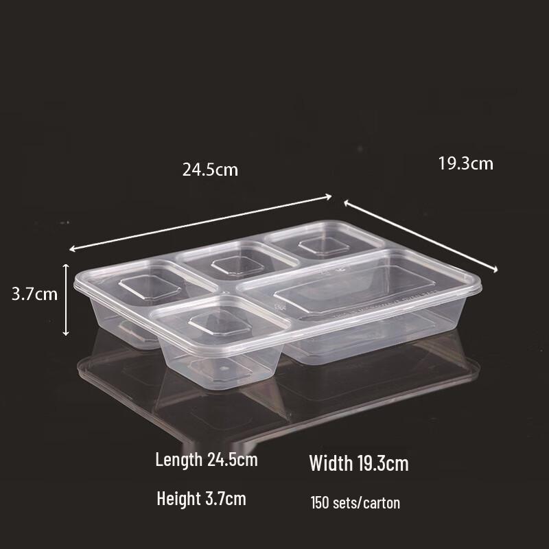 JingJingRS Disposable Multi-Compartment Meal Prep & Takeaway Boxes