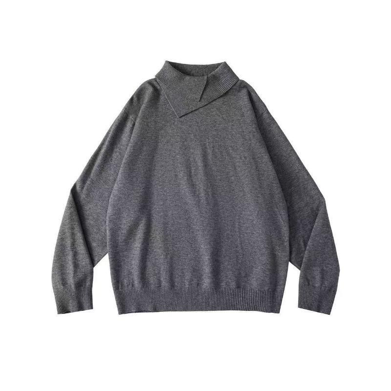 Mens Loose Fit Long Sleeve Knit Sweater Lazy Style Autumn Winter