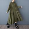Long Sleeve Oversized Cotton Vintage New In Dresses for Women Casual Loose Spring Autumn Shirt Dress Elegant Clothing