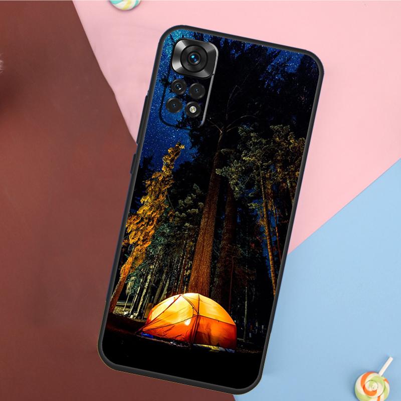 Чехол для Xiaomi Redmi Note 13 14 Pro 12 11 9 10 9S 10S 11S 12S Redmi 14C 10C 12C 13C с рисунком 'Кемпинг Природа Горы'