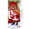 Background Christmas Door Cover Door Hanging Fabric Flag Cute Door Banner  Christmas
