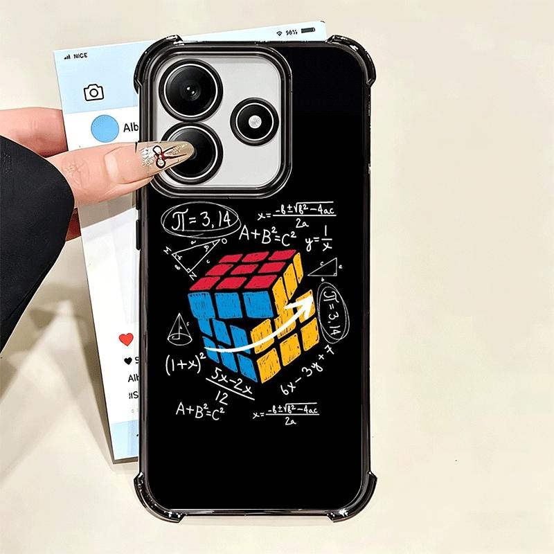 Чехол для телефона с формулой кубика Рубика, имитация математики, для Xiaomi Poco X7 X8 Pro Max X6 X5 X3 F8 Ultra F7 M8 M7 M5S Redmi 15C 15A 15 14C