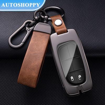 Металлический цинковый чехол для дистанционного ключа автомобиля, брелок для Dodge Ram 1500 Journey, зарядное устройство Dart Challenger Durango для Fiat Jeep, кольцо для ключей в виде ракушки