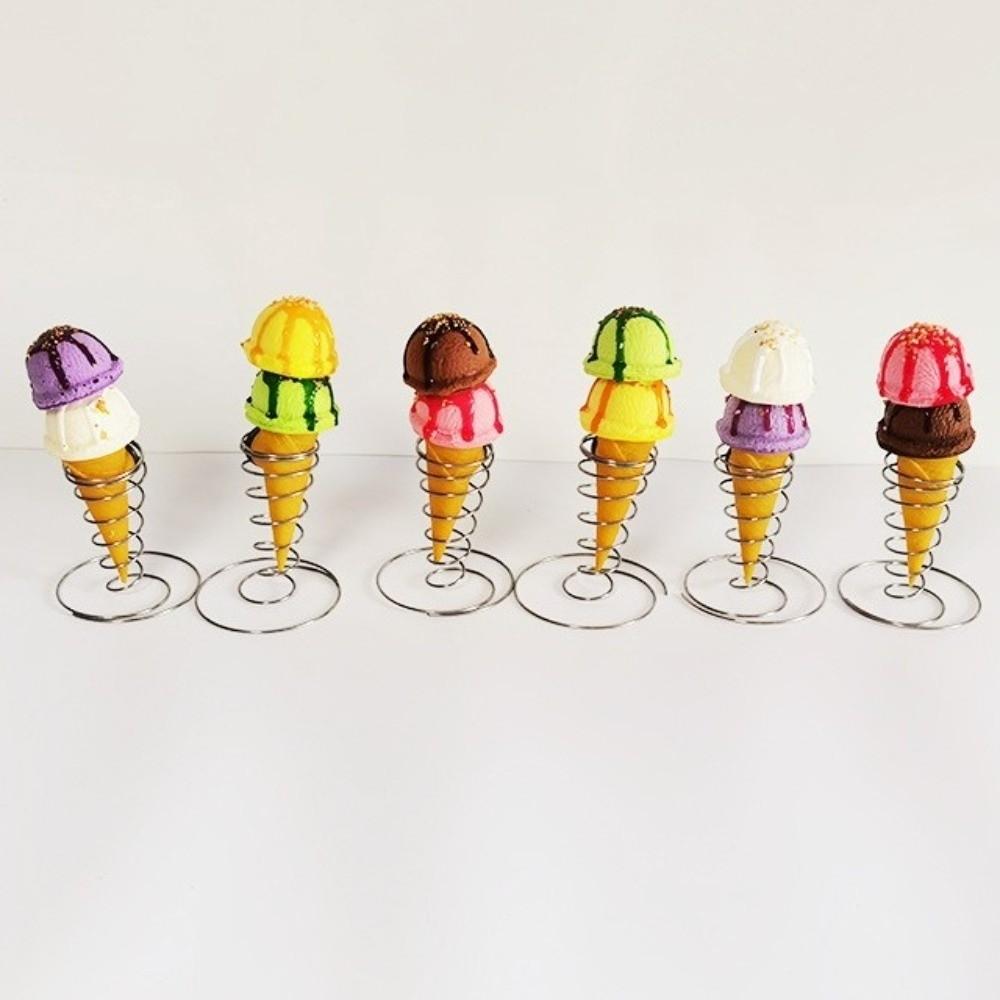 Conical Spring Ice Cream Cone Holder Metal Basket French Fry Display Wedding Decoration