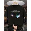 Generra Men'S Hypercolor T-Shirt with Neon Blue Reactive Handprint Graphic - 200Gsm Heavyweight Casual Round Neck Tee, All-Season Comfort Fit,
