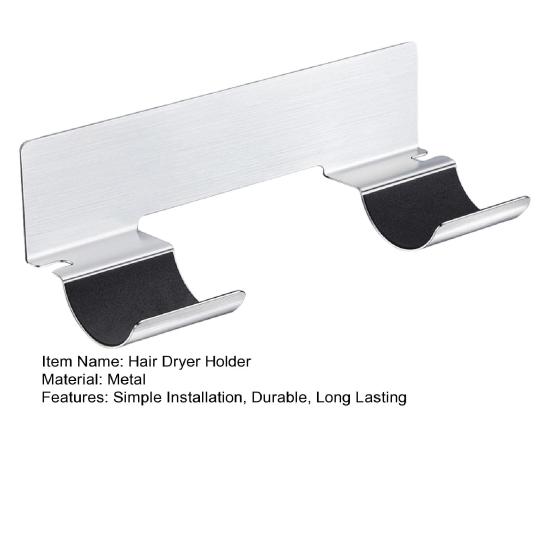 Настенная полка для хранения парикмахерских инструментов, держатель для фена, высокая грузоподъемность, без сверления