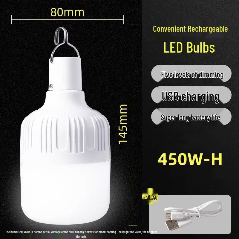 Сверхяркий портативный светодиодный светильник для торговой палатки с клипсой-подставкой для использования на открытом воздухе