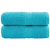 VidaXL Premium Face Cloths SOLUND 2 Pieces Turquoise 30 X 30 Cm 600 G/m² 137443