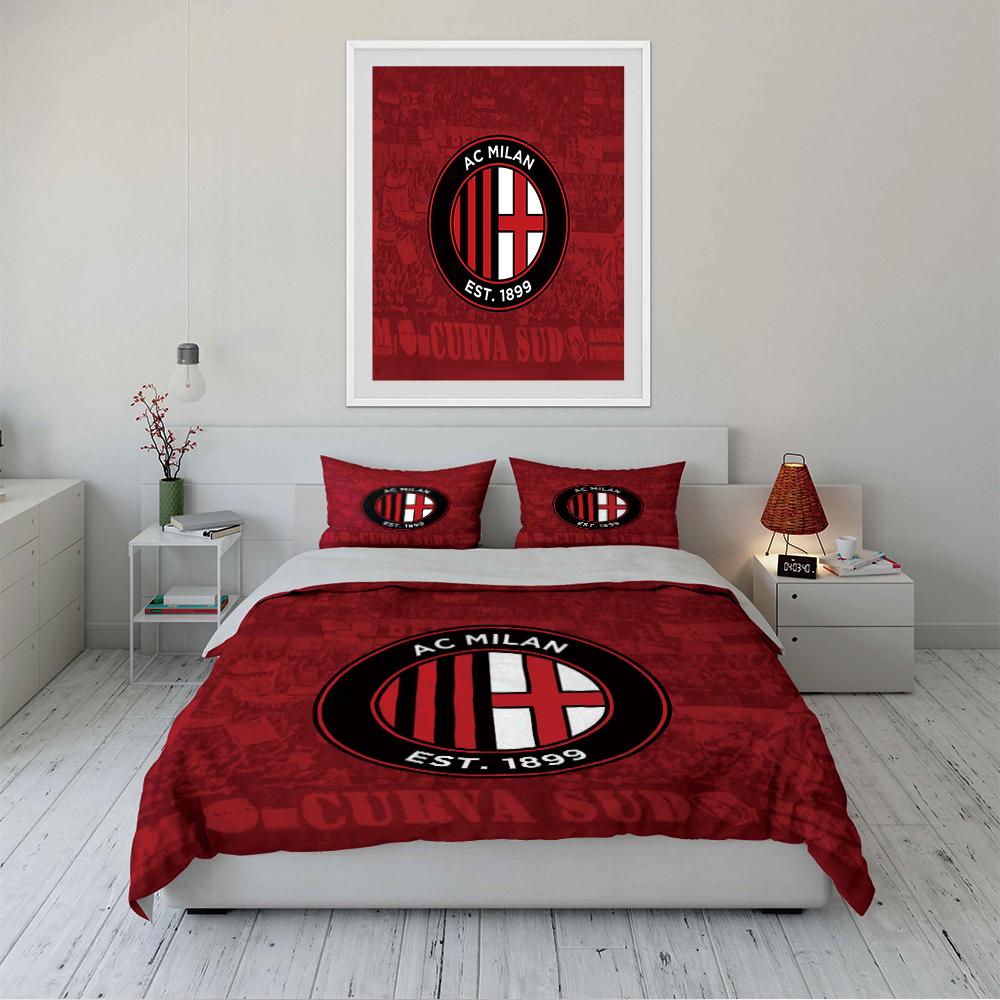 AC Milan Bedding Set Bedding Duvet Cover Set Duvet Cover Pillowcases Home Decor (1 * Duvet Cover 2 * Pillowcases, without duvet insert)