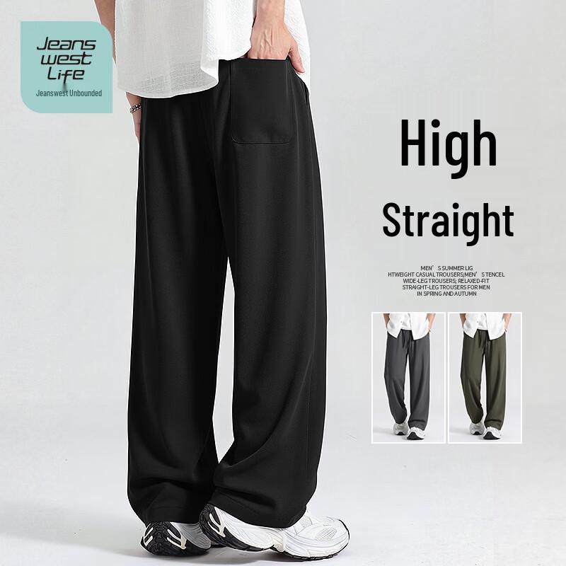 JEANSWEST LIFE Мужские летние повседневные брюки прямого кроя