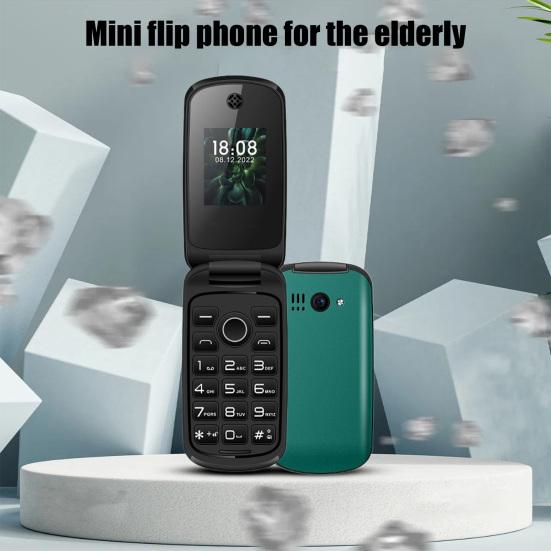 Раскладной сотовый телефон для пожилых людей с большими кнопками, камерой, видео, FM, MP3, длительным временем ожидания, двумя SIM-картами, легким и простым в эксплуатации разблокированным сотовым телефоном