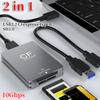 2-в-1 Устройство для чтения карт CFexpress Type B и SD Адаптер-ридер CFexpress USB 3.2 10 Гбит/с Двухслотное с кабелем USB C на USB C/A для зеркальной камеры