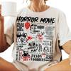 Horror Movie Mashup Graphic Tee, Scary Quotes & Killers Collage T-and Kids Tshirt