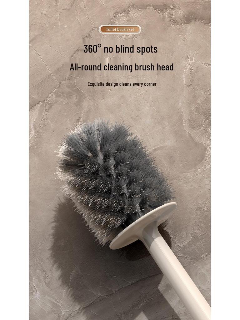 Набор из четырех предметов: туалетная щетка для ванной комнаты с подставкой - многофункциональная, очистка без мертвых зон.