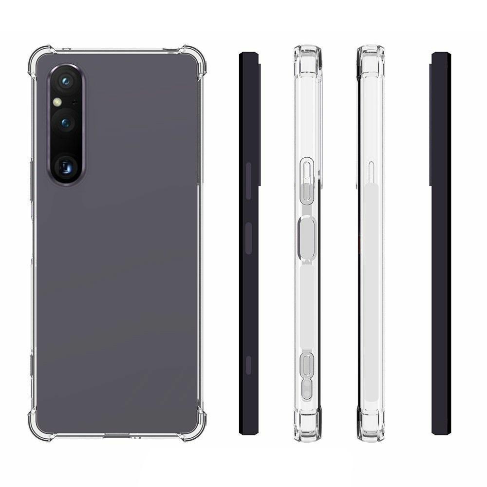 For Sony Xperia 1 V Anti-drop Anti-skid Phone Case Flexible TPU Transparent Protective Cover